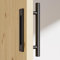 CCJH 30cm Nero Maniglia per porta scorrevole in legno di grana Maniglia maniglia porta interna - maniglia doccia nero