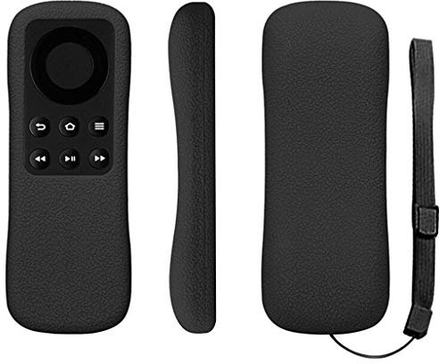 Colorful Für Fire TV Stick Hülle Leichte rutschfeste Stoßfeste Silikon Schutzhülle Hülle Case Schutz für Fire TV Stick Alexa-Sprachfernbedienung und Amazon Echo/Echo Dot Alexa Voice Remote (Schwarz)