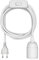 ledscom.de Textilkabel LEHA, Stecker, Schalter, weiß, 3 m, Lampen-Fassung, 1x E27 max. 60W