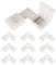 VIPMOON 10 Pack 4PIN 10MM Right Angle Corner Connector, L-Shape Gapless Strip to Strip Solderless RGB LED Tape Strip Light Connector Adapter for SMD RGB 5050 Multicolor Flex LED Strip