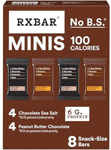 RXBAR Minis Protein Bars, Protein Snack, Snack Bars, Variety Pack, 7.3oz Box (8 Count)