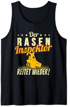 Rasentraktor Aufsitzmäher Raseninspektor Rasen mähen Garten Tank Top