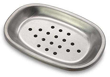 FUKANG Double Layers Metal Soap Dish,Stainless Steel Soap Holder with Draining Tray for Bathroom Shower, Kitchen Sink, Highly Reliable and Durable