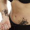 2 x Revolver Tattoo mit Rosen in schwarz - Zweifache Ausführung - Temporary Body Tattoo - TBS8319 (2)