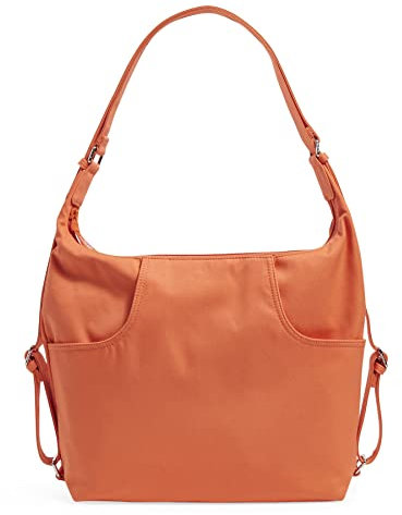 Vera Bradley Damen Rucksack, umwandelbar Handtasche, Orange Bell Pepper-Recycelte Baumwolle