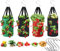 Lot de 4 pots de fleurs à l'envers pour fraises de 10 litres et 4 crochets, poignée de suspension robuste, tissu en feutre épais et respirant pour herbes, tomates, piments, légumes (10,9 l)