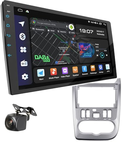 UGAR Compatible for RENAULT Logan 2009-2013; Sandero 2007-2011 / DACIA Logan, Sandero 2008-2012, Duster 2010-2013 9 Inch Android 14 DSP 4GB+64GB Car Radio DAB+ HD Full Touch Screen GPS Navigation