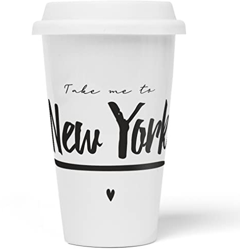 JUNIWORDS To-Go Becher mit Deckel, Take me to New York (1007718)
