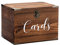 SUMNACON Vintage 25CM Holz Kartenbox mit Deckel Schloss Hochzeit Kartenbox-Box für Jubiläum Weichnachten Hochzeit Geburtstag Baby-Shower Party Geschenkkarten Briefbox Geschenk Dekoration(Gross,Braun)