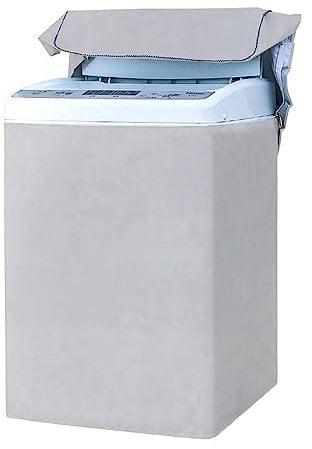 Odot Washing Machine Cover Top Load Waterproof Dustproof Washer Machine Dryer Protector Sunscreen Washer Dryer Cover for Most Top Load Washer Dryer, Graffiti Print (XL-(8-9kg),grey)