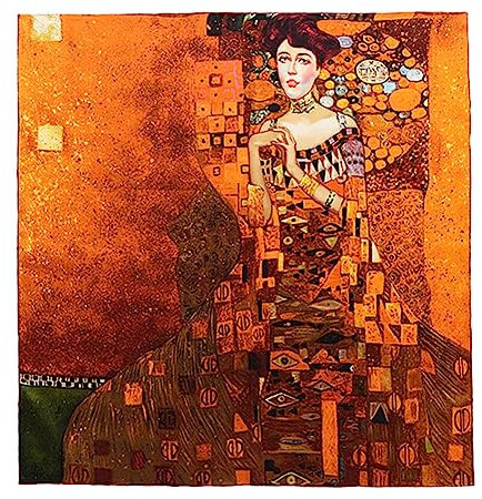 Grace Scarves Schal aus 100 % Seide, Künstler-Kollektion (van Gogh & Monet), Gustav Klimt, Porträt von Adele Bloch-bauer I., Aka die Dame in Gold, 35 x 35 inches