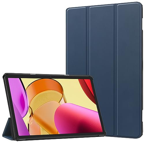 HoYiXi Hülle für Fire HD 10 & Fire HD 10 Plus 13. Generation Version 2023 Slim Leder Tri-Fold Abdeckung mit Stand Schutzhülle - Blau