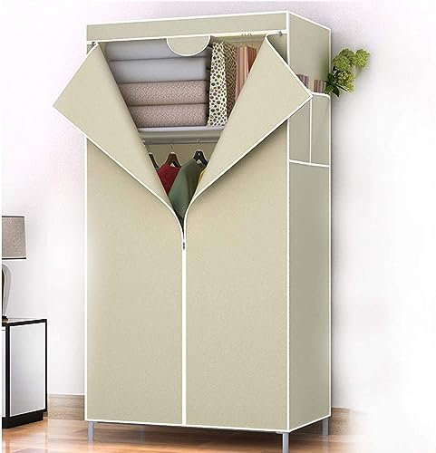 CENAP Stoff Kleiderschrank - Mobiler Faltschrank mit Kleiderstange - Campingschrank Faltkleiderschrank Stoffschrank Garderoben Schrank，Geeignet für Wohnzimmer, Schlafzimmer, Keller