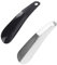 MEMOFYND 1 chausse-pied en acier inoxydable avec 1 chausse-pied en plastique, mini chausse-pied, petit chausse-pied portable et à suspendre, unisexe (4,5 x 16 cm)