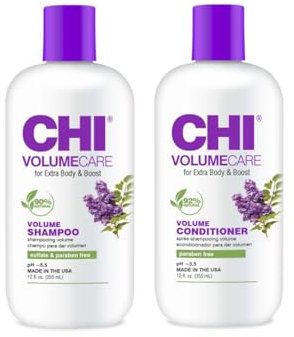 CHI VOLUMECARE Volumen Shampoo & Conditioner Set - 355ml Jedes - Für Fülle und Kraft, Feines und Dünnes Haar, Parabenfrei