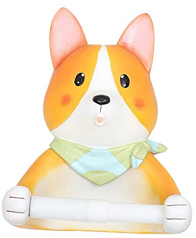 Gadpiparty Toilettenrollenhalter Mit Corgi-Design Hängeständer Für Papierhandtücher Wanddekoration Organizer Für Badezimmer Praktisches Regal Für Wc-Papier