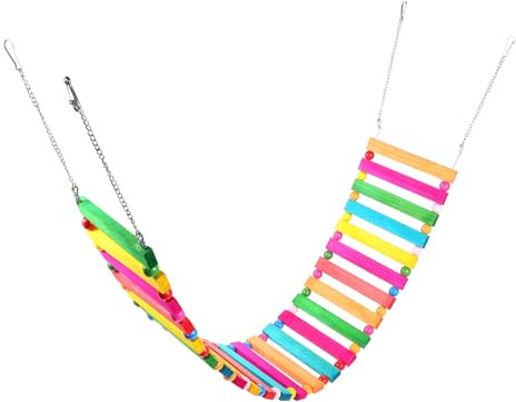 FONDOTIN Wooden Chicken Ladder Toy for Coop Chicken Standing Frame Ladder Toy for Coop