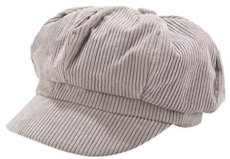 Generic Damen Ballonmütze aus weichem Stoff, Schirmmütze Vintage Style, Schiebermütze, Newsboy Cap