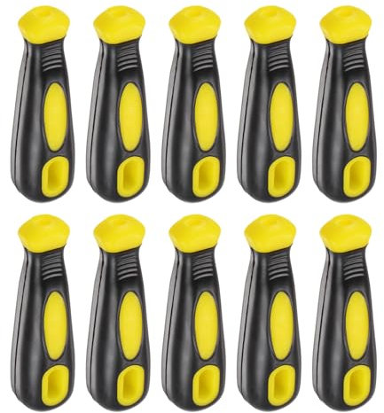 sourcing map 10 manici ergonomici in gomma da 10 cm, rotondi e rettangolari, per lime in metallo da 20,3 cm