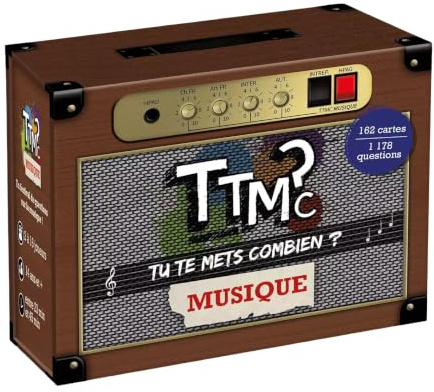 PixieGames - TTMC – Du hast wie viel? Musik-Edition – Stimmungsspiele – Quiz für allgemeine Kultur – ab 2 Spielern – in Zusammenarbeit mit Les Francofolies