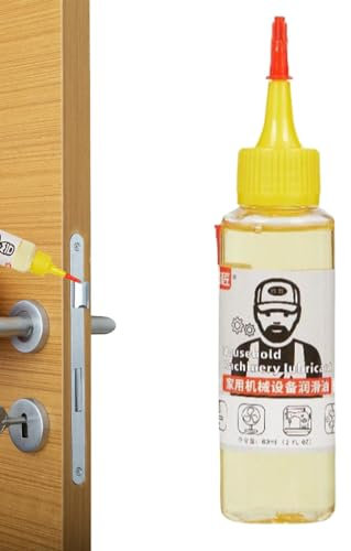 Türscharnieröl, Türscharnierschmiermittel - 60 ml kleines Türscharnieröl mit Nadel - Professionelles Schmiermittel für quietschende Türscharniere, Nähmaschinenöl zum Schmieren von Türen