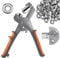 Ösenzange Set, Profi Ösenzange mit 200 Ösen (Ø 10mm), Magnetische Ösenzange für Planen, Manuell Ösenpresse aus gehärtetem Stah mit Ösen für Planen, Banner, Stoffe Vorhänge