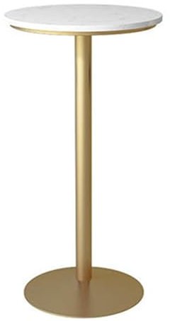 Preferspace Stehtisch, runder Beistelltisch, Kleiner Beistelltisch mit Marmorplatte und Metallfuß für kleine Räume, Sofatisch, Nachttisch, Cocktail-Stehtisch (Höhe 95 cm)