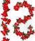 KAHEIGN Guirnalda Navideña de Poinsettia, 200CM Guirnalda Artificial de Flores de Pascua de Flexible con Flores Rojas y Hojas de Acebo para Navidad Festividades Año Nuevo Fiestas Decoración