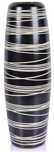 LCCCK 50 cm hohe dünne Vase, Boho-Bodenvase für Blumen, große Keramik-Bodenvase für Pampasgras, Bauernhaus-Wohnzimmerdekoration, Tisch, Kaminsims, Regal, Eckdekoration und Einweihungsgeschenk