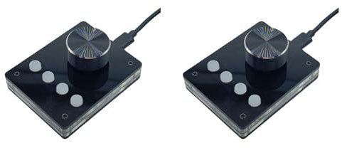 Guihydur 2 x Tastiera Programmabile Multimedia Tasto USB Tastiera Personalizzata Controller Volume Mini Tastiera Macro (Pulsante )