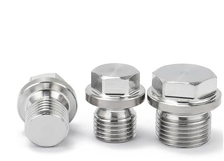 1 Stück M33-1.5Edelstahl Sechseck Flansch Dichtung Stecker 304, Flansch Oberfläche Öl Stecker