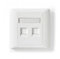 Nedis Red Keystone Frontal - Frente - 2 Puertos - ABS - Blanco - Caja