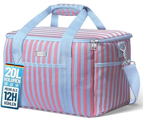 HOEL Kühltasche faltbar 20L - Isolierte Thermotasche - Lunchtasche wasserdicht & auslaufsicher - Isoliertasche für Auto & Einkaufen - Picknicktasche Lunch Bag Lunchbag