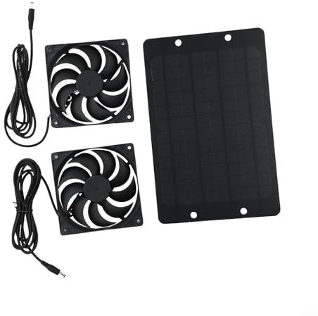Oniissy Solar Exhaust Fan For Poultry House Greenhouse Fan Greenhouse RV Fan 10W 12V, Solar Energy Solar Exhaust Fan Ventilation Fan Mini Ventilator For Poultry House(A)