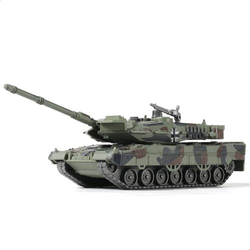 SEBUNAS Leopard 2A7 Militärpanzer im Maßstab 1/72, Schnellbaumodell, deutsches Panzerfahrzeug, Leopard 2A7 Kampfpanzer, Baumodell, Geschenk für Erwachsene und Kinder (14 Teile)