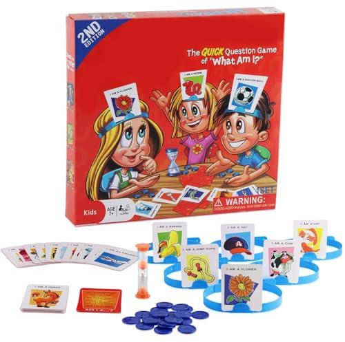 CIYIN Wer Bin Ich Ratespiel, Wer Ist Es für Kinder, Rasante Ratespiel was Bin Ich Spiel, Guess Who Game Who Am i, Family Erraten Spiele, Logische Argumentation Spielzeug für 2-6 Spiele