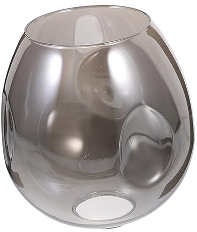 PERSELOSO Abat-jour En Verre Ovale Fumé Suspendre, Abat-jour De Remplacement Robuste Et Amovible, Compatible Lampes De Bureau Et Appliques Murales, Salon Et Chambre