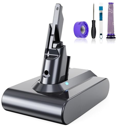 6000mAh V7 Batteria per Dyson SV11 Batteria di Ricambio Compatibile con Dyson Absolute Animal Motorhead Trigger Car+Boat Fluffy HEPA