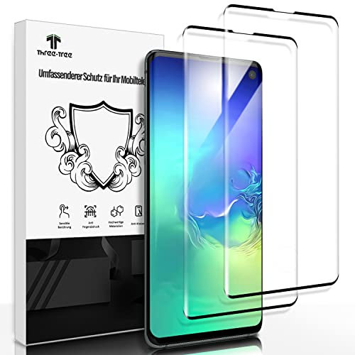 Schutzfolie für Panzerglas für Samsung Galaxy S10, 2 Stück [Hochpräzise Fingerabdruckerkennung] 9H Härte Sensible Berührung Anti-Kratzen 3D-Volle Bedeckung Displayschutz für Samsung Galaxy S10