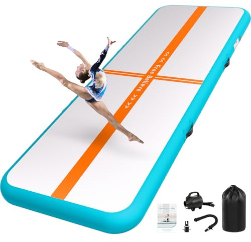 Airtrack Matte,Gymnastikmatte Länge 3m Dicke 10cm,mit Elektrische Luftpumpe 600W,Yoga Matte,Trainingsmatte,Turnmatte für Zuhause, Outdoor, Fitness,Gymnastik,Yoga und Training