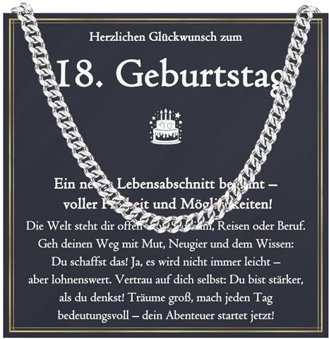 PDTU Geburtstagsgeschenk für Jungen, Kette Junge Geschenke für Jungs zum Geburtstag, Coole Geschenk für 12-18 Jährige Jungen Teenager