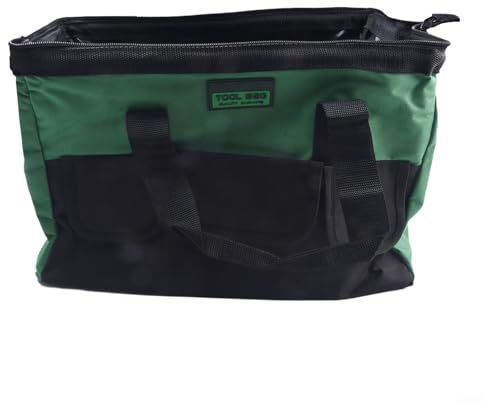 Sac en tissu Oxford pour appareils d'électricien, imperméable, robuste, multi-poches, design renforcé, capacité accrue pour outils pour clé et douille (40,6 cm)