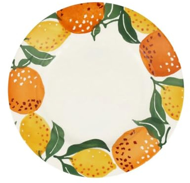 Emma Bridgewater Oranges & Lemons Medium Dinner Plate, 8.5 Inch
