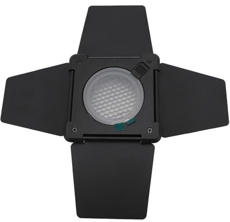 Omquot Porta della Stalla con Filtri a Griglia a Nido D'ape Design Regolabile a 4 Foglie per Mini Luce Video con Montaggio Fotografia in Studio Professionale