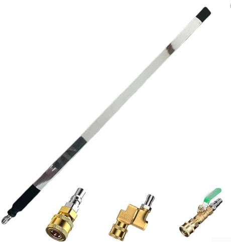 Heavy Duty 60CM Radiator Cleaning Pole with Multi Hole Nozzle and Flexible Rotation for Effective Dirt Removal from Radiator Fins and Condenser
