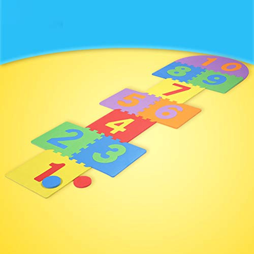 Bewinner Kids Hopscotch Mat Game, Soft EVA Foam Interlocking Tiles,