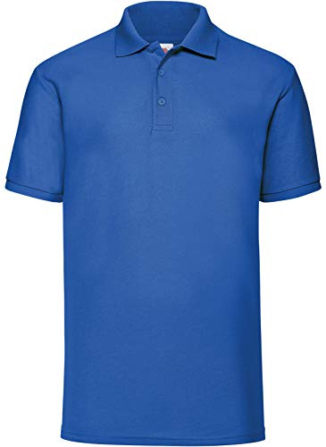 Fruit of the Loom 63-218-0 Men's Premium Polo Shirt - Blue - Large