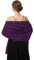 Baoqiya Chiffon-Schals für Brautkleid, Hochzeit, Party, Abendkleid und besondere Anlässe, Pflaume, Länge (79) * Breite (19)