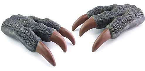 Ulalaza 1 Paar Dinosaurier Klauen Dino Cosplay Paw Handschuhe Kostüm Zubehör für Velociraptor Pretend Party Zubehör