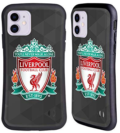 Head Case Designs Officially Licensed Liverpool Football Club Black Geometric 1 Crest 1 Hybrid Case Compatible With Apple iPhone 11